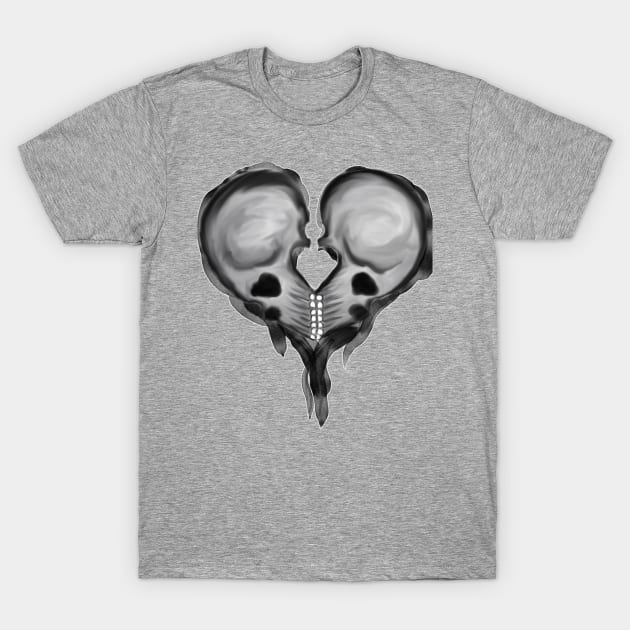 Dripping Skull and Heart T-Shirt by Shoshie